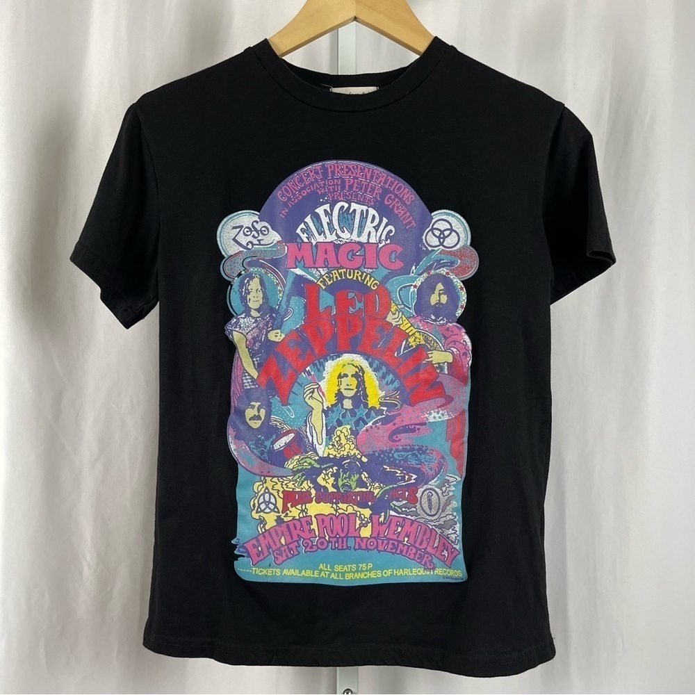 For Love Bell Large Led Zeppelin Electric Magic Retro Graphic Tee Shirt Baby Tee